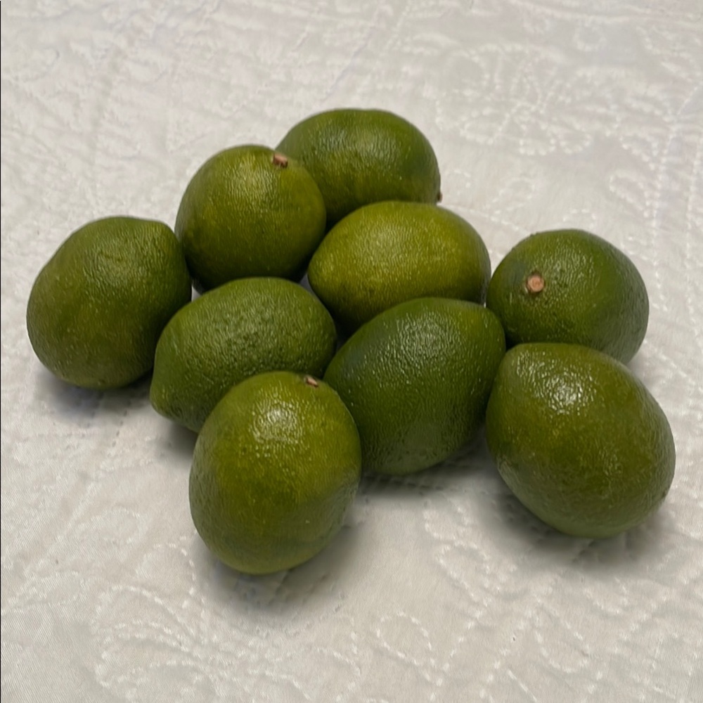 Lot of 9 Faux Artificial Green Limes